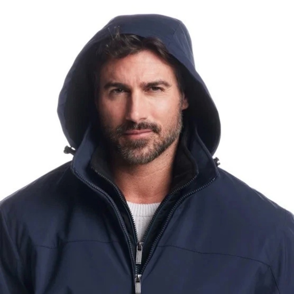 Weatherproof Stretch Tech Hooded Jacket Blue Wind… - image 6